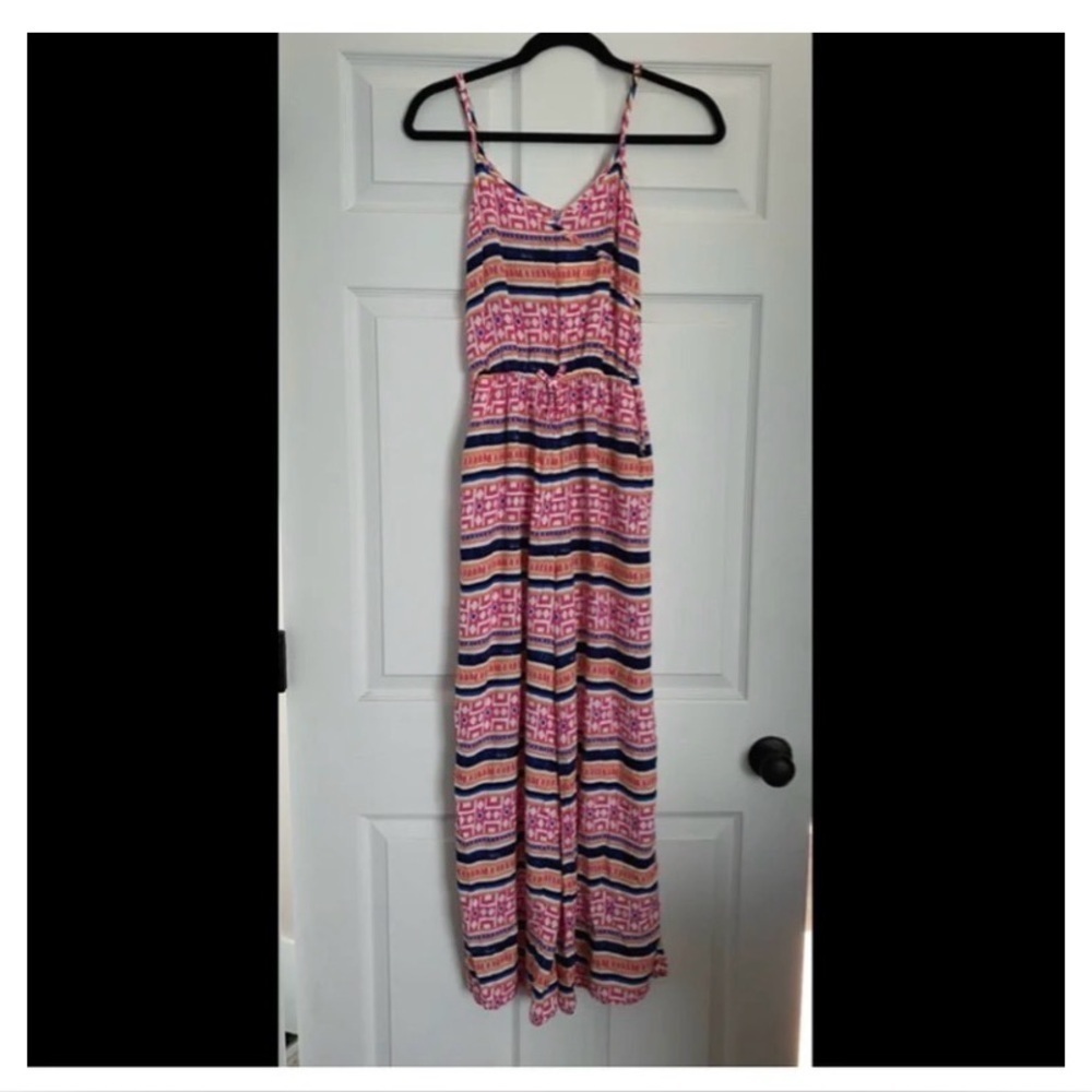 ABERCROMBIE KIDS Pink Boho Print Jumpsuit